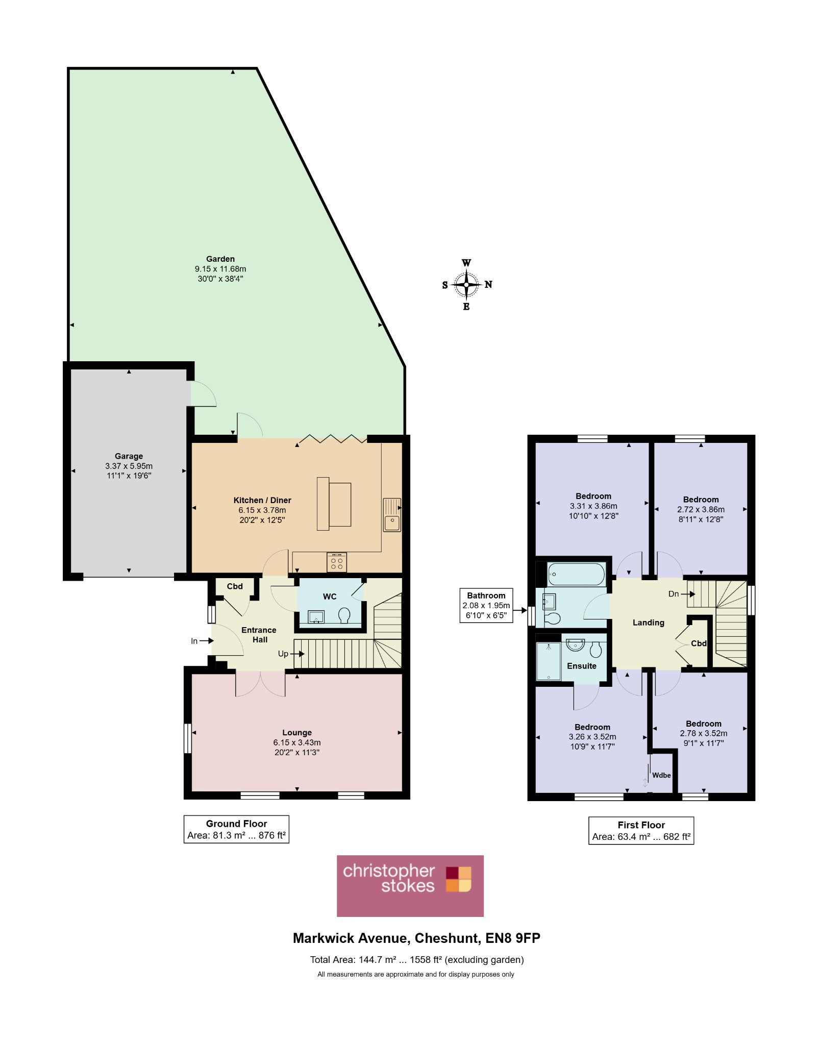 22 Markwick Avenue, Cheshunt, Hertfordshire floorplan