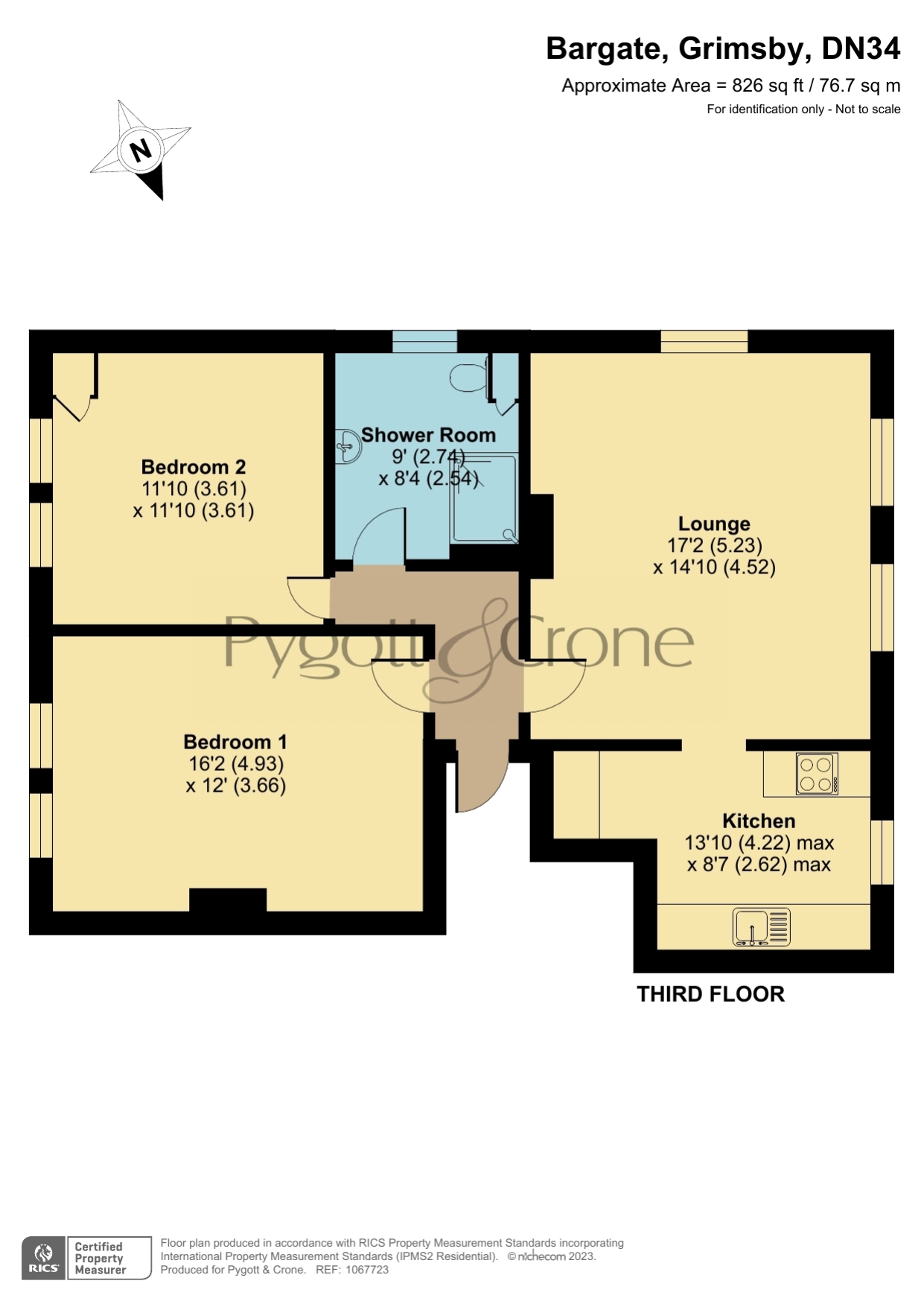 Flat 3, 21 Bargate, Grimsby, Lincolnshire DN34, 2 bedroom flat for sale