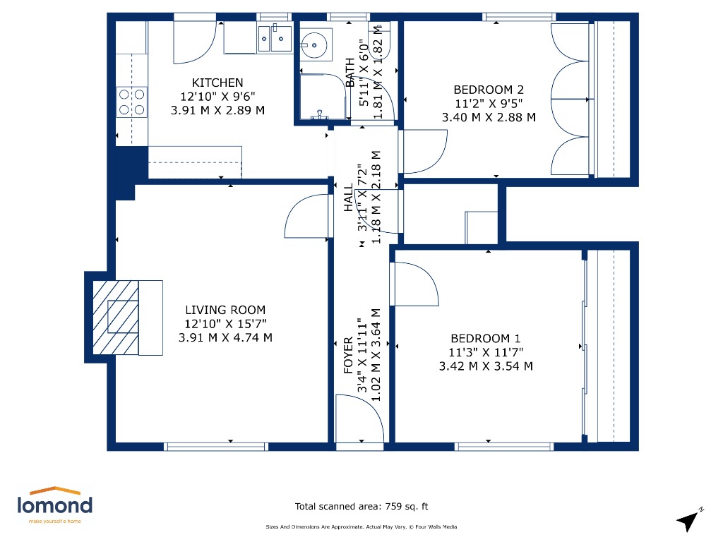 Goodwin Drive, Annbank, South Ayrshire KA6, 2 bedroom flat for sale