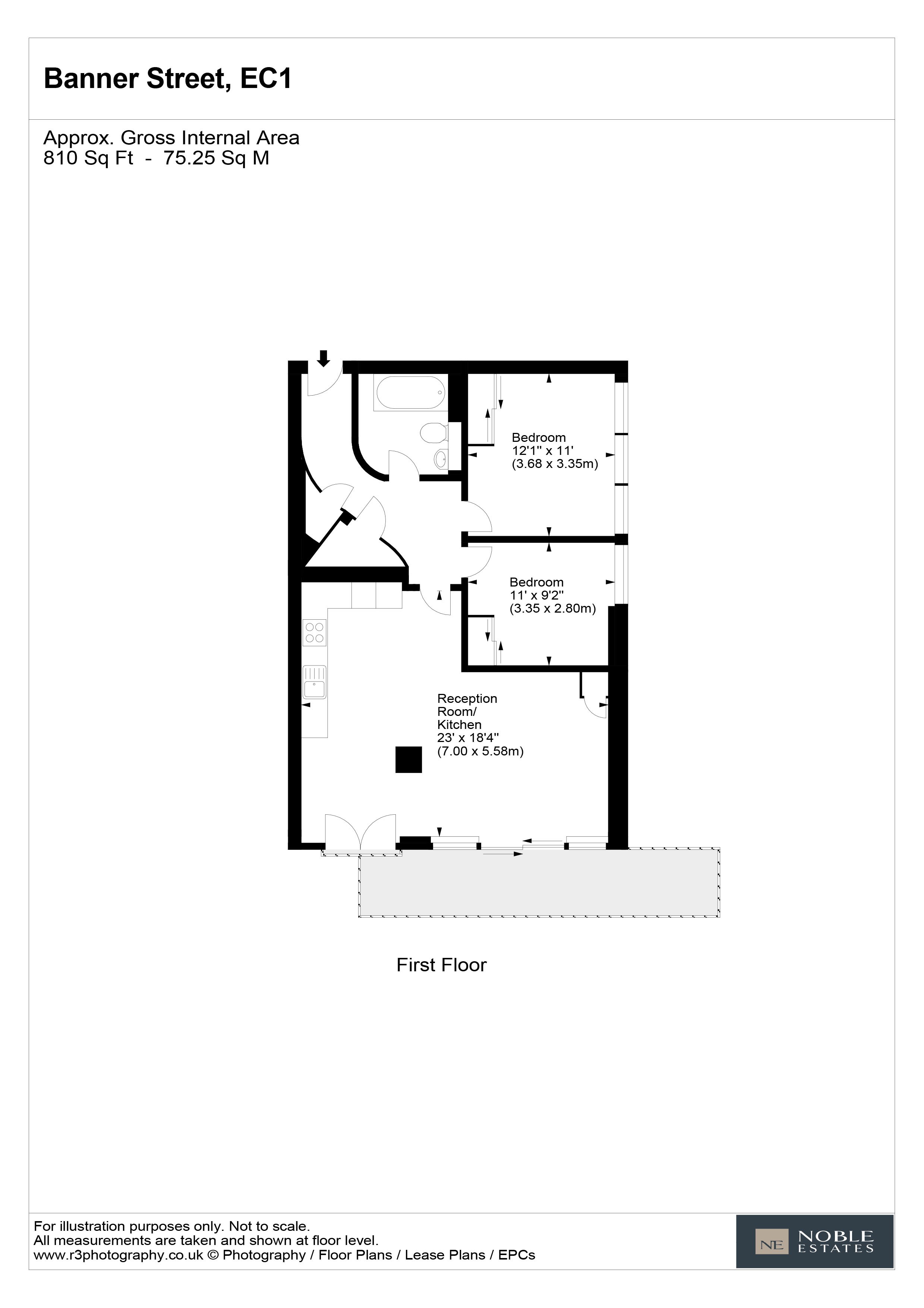 Flat 9 Britannia Lofts 16-26, Banner Street, London floorplan