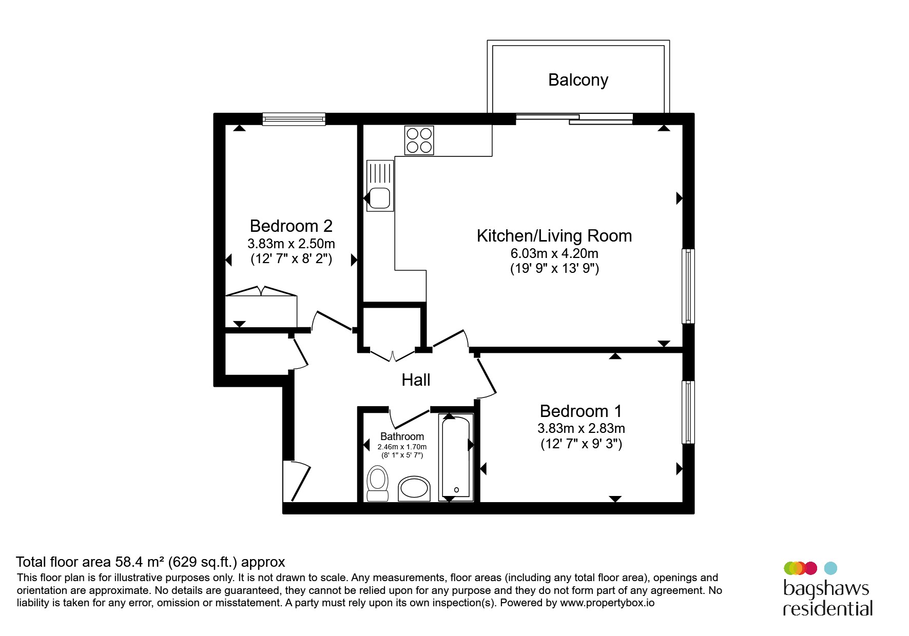 Apartment 32, Cathedral View, Full Street, Derby floorplan