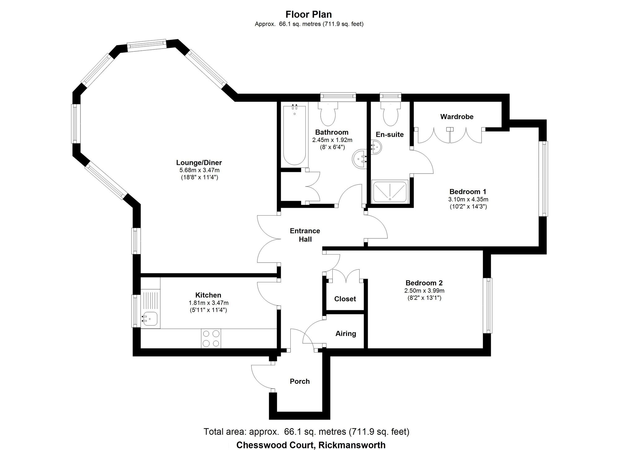 9 Chesswood Court Bury Lane, Rickmansworth floorplan