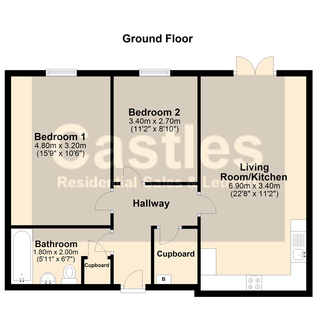 Isambard Way, Blunsdon, Swindon SN25, 2 bedroom flat for sale