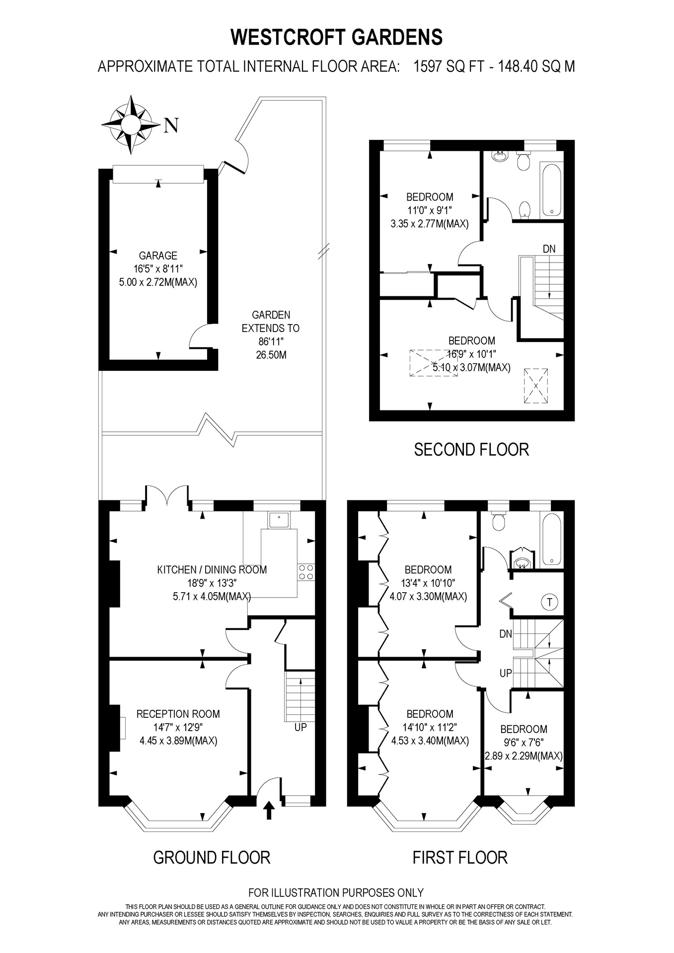 5 Bedrooms Terraced house for sale in Westcroft Gardens, Morden SM4