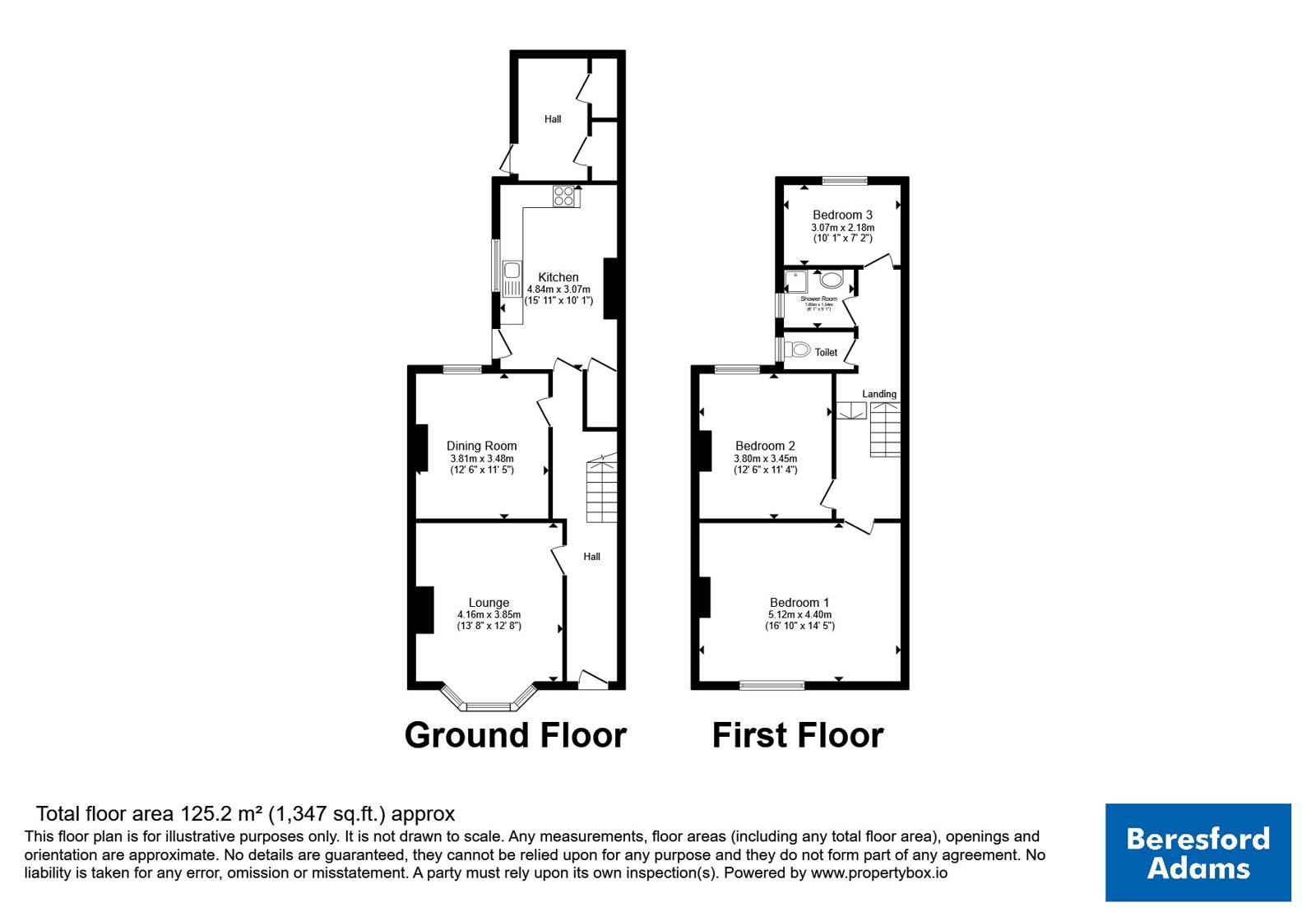 17, Princess Road, Colwyn Bay floorplan