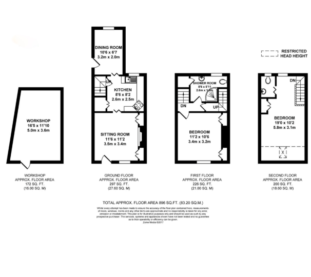 Daisy Cottage, 1 Howland Road, Marden floorplan