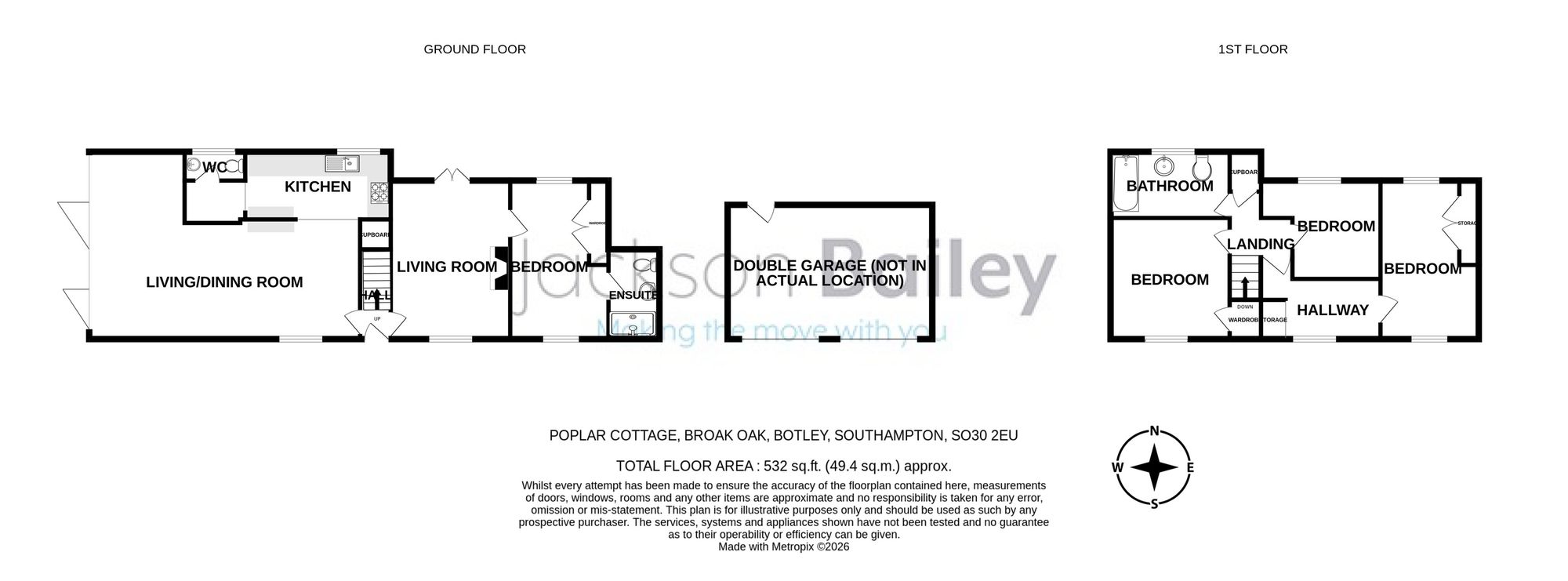 Poplar Cottage Broad Oak, Southampton floorplan