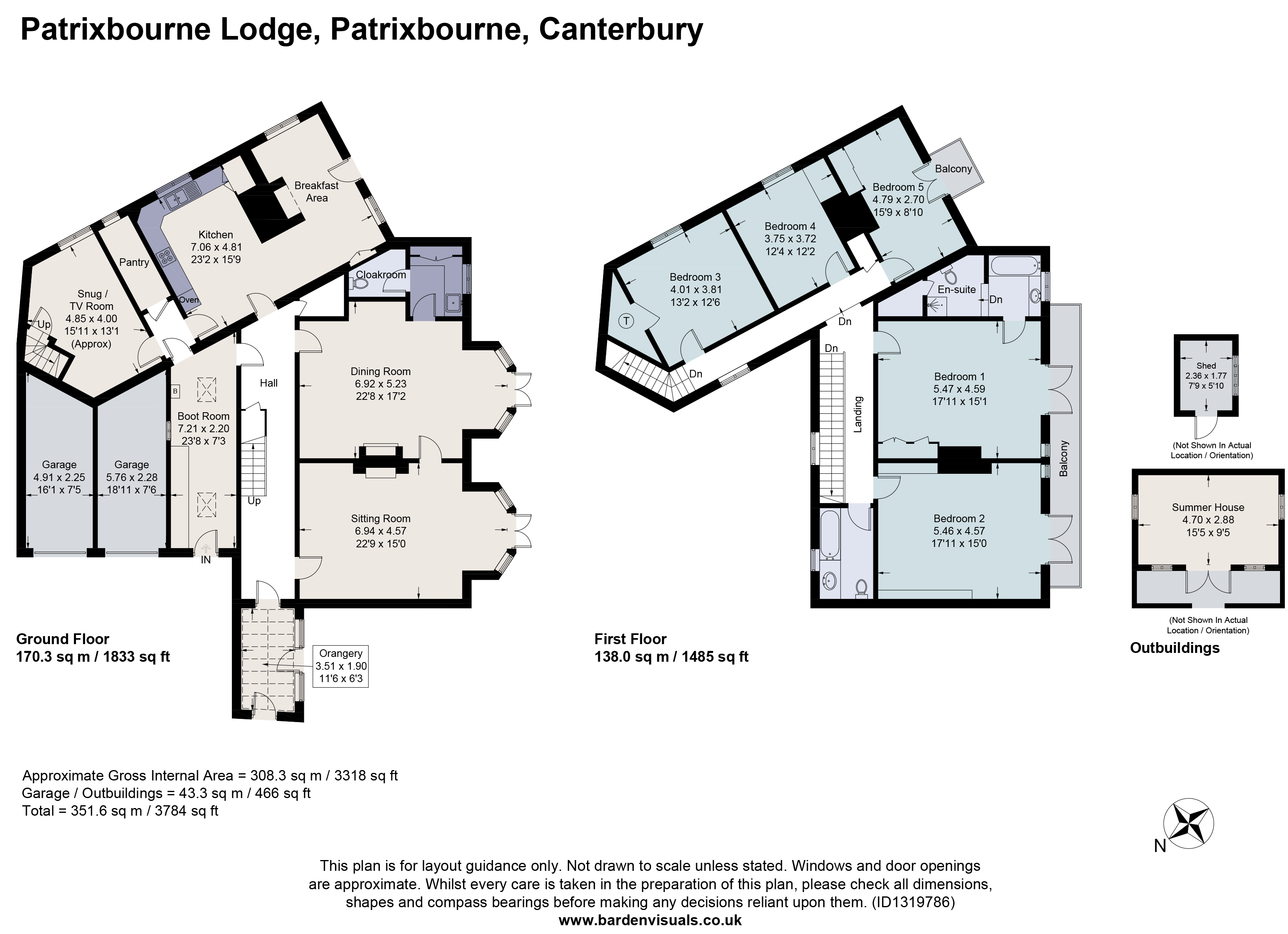 Patrixbourne Lodge,, Patrixbourne, Kent floorplan