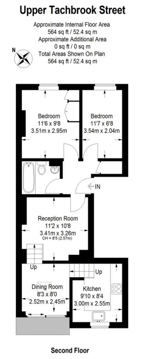 Flat 2, 6, Upper Tachbrook Street, London floorplan