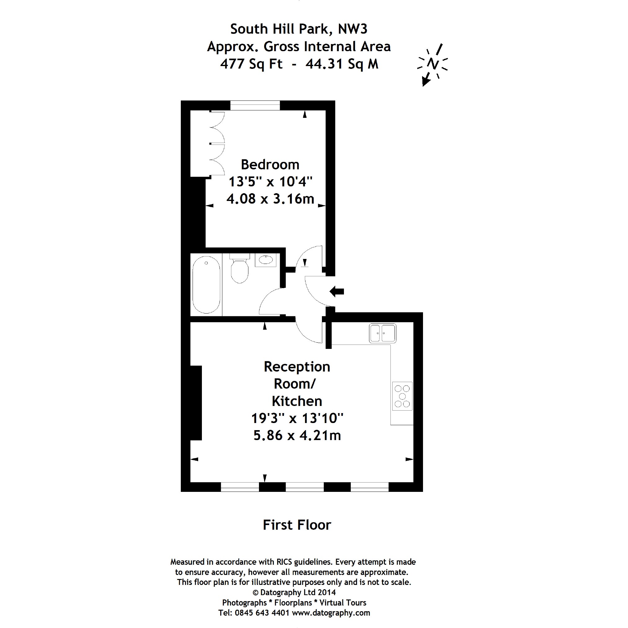 1 Bedrooms Flat to rent in South Hill Park, Hampstead, London NW3