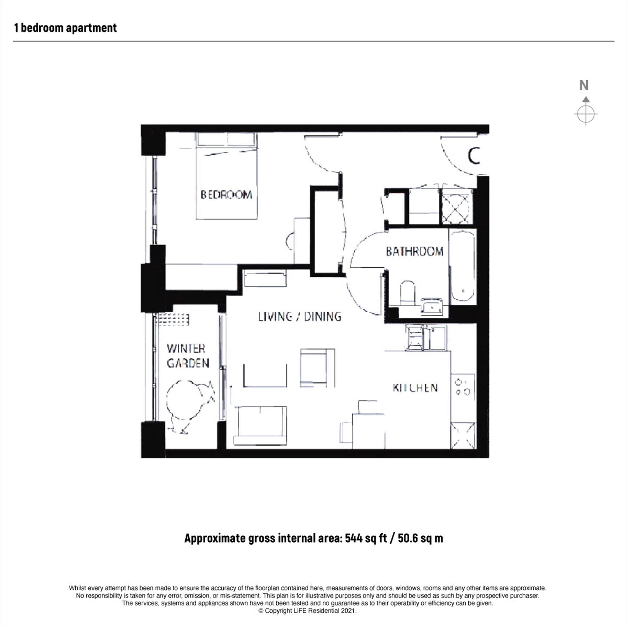 Apartment 1102, Wiverton Tower, 4, New Drum Street, London floorplan