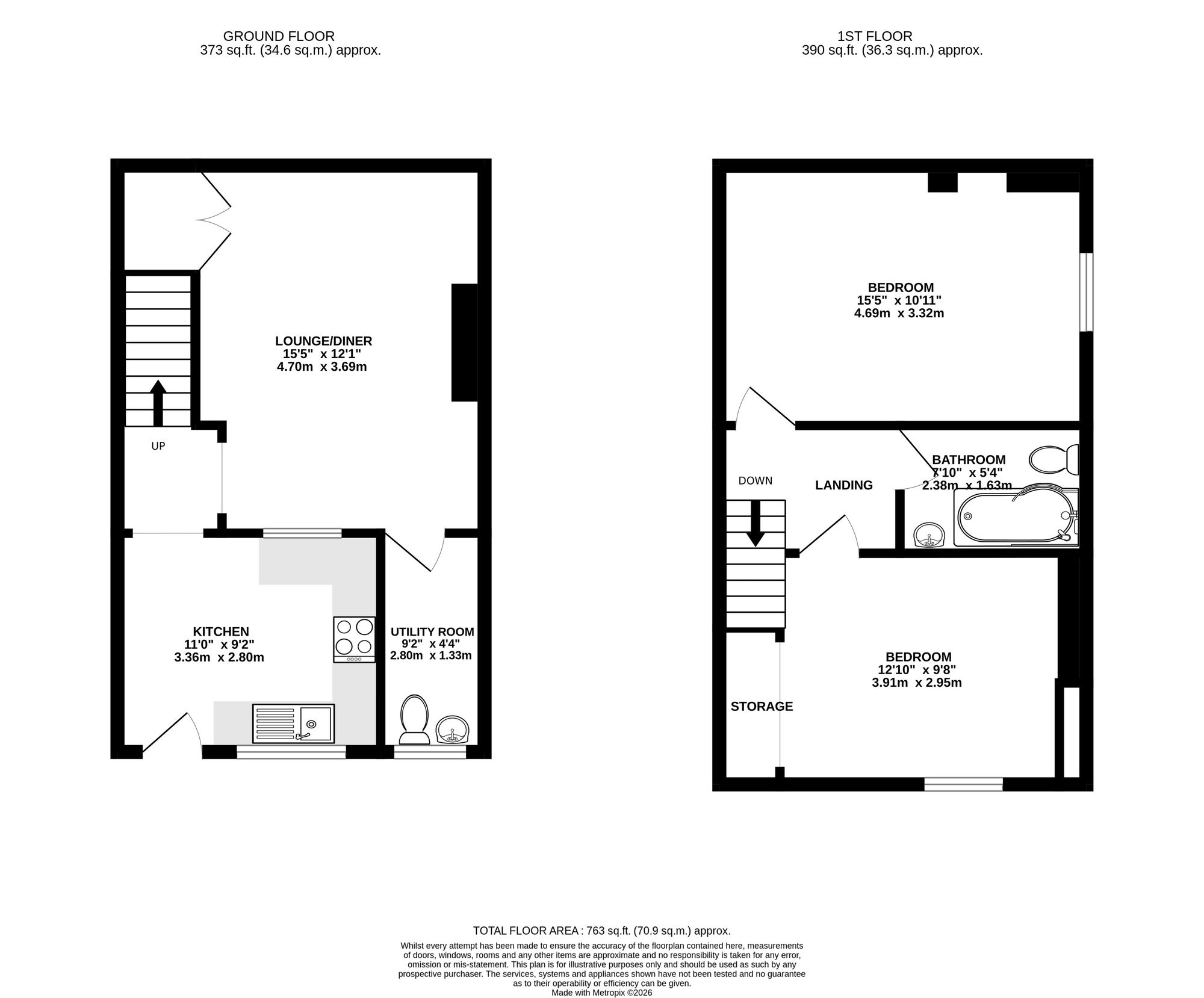 7 White Hart Cottages, Caerphilly floorplan