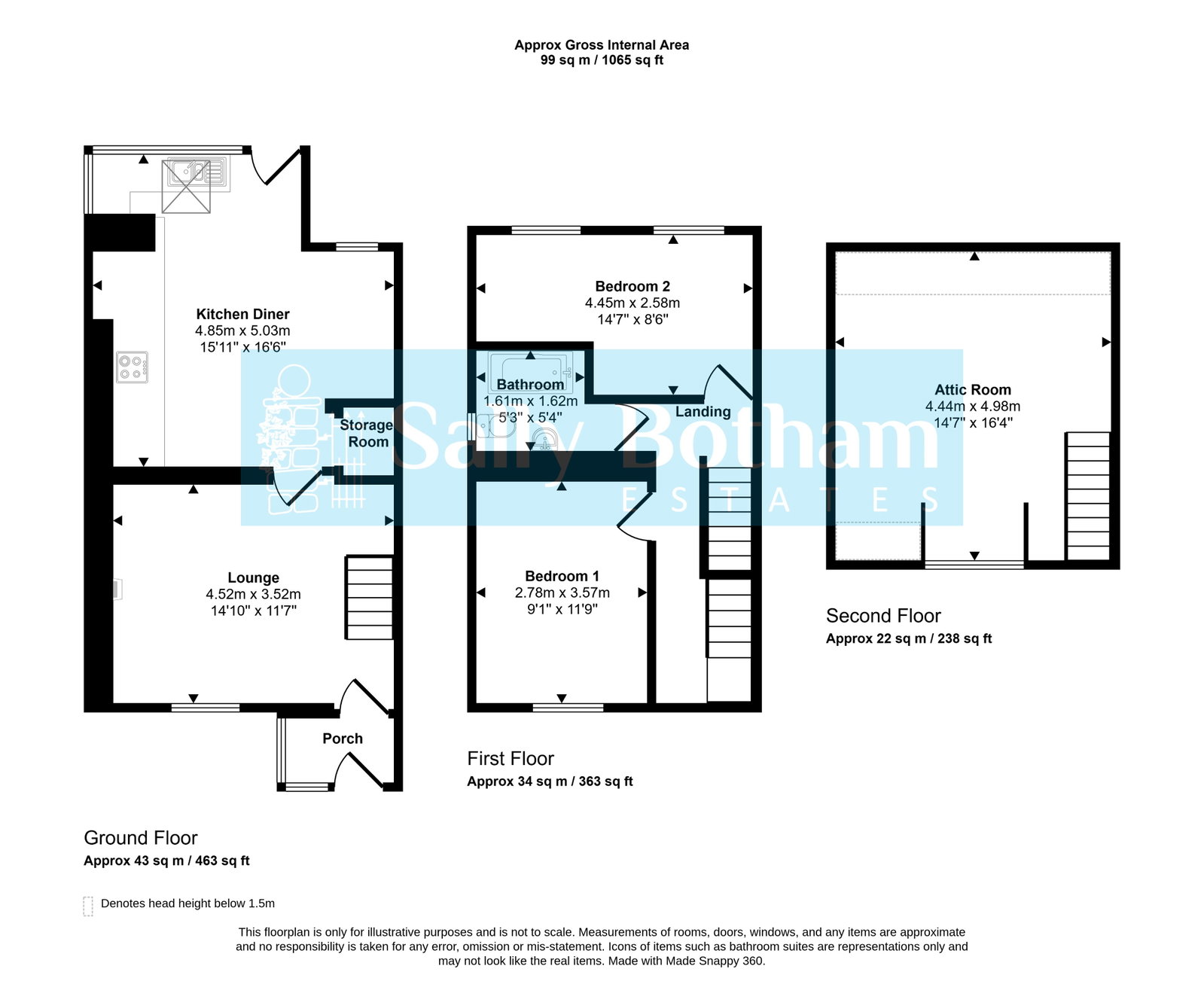 144, Cavendish Road, Matlock floorplan