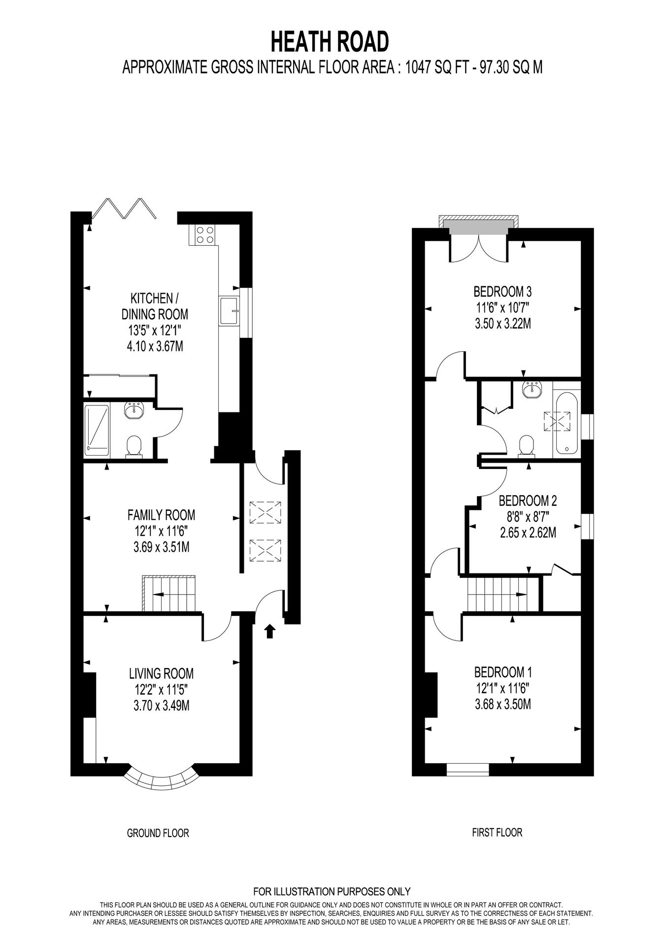 61, Heath Road, Weybridge floorplan