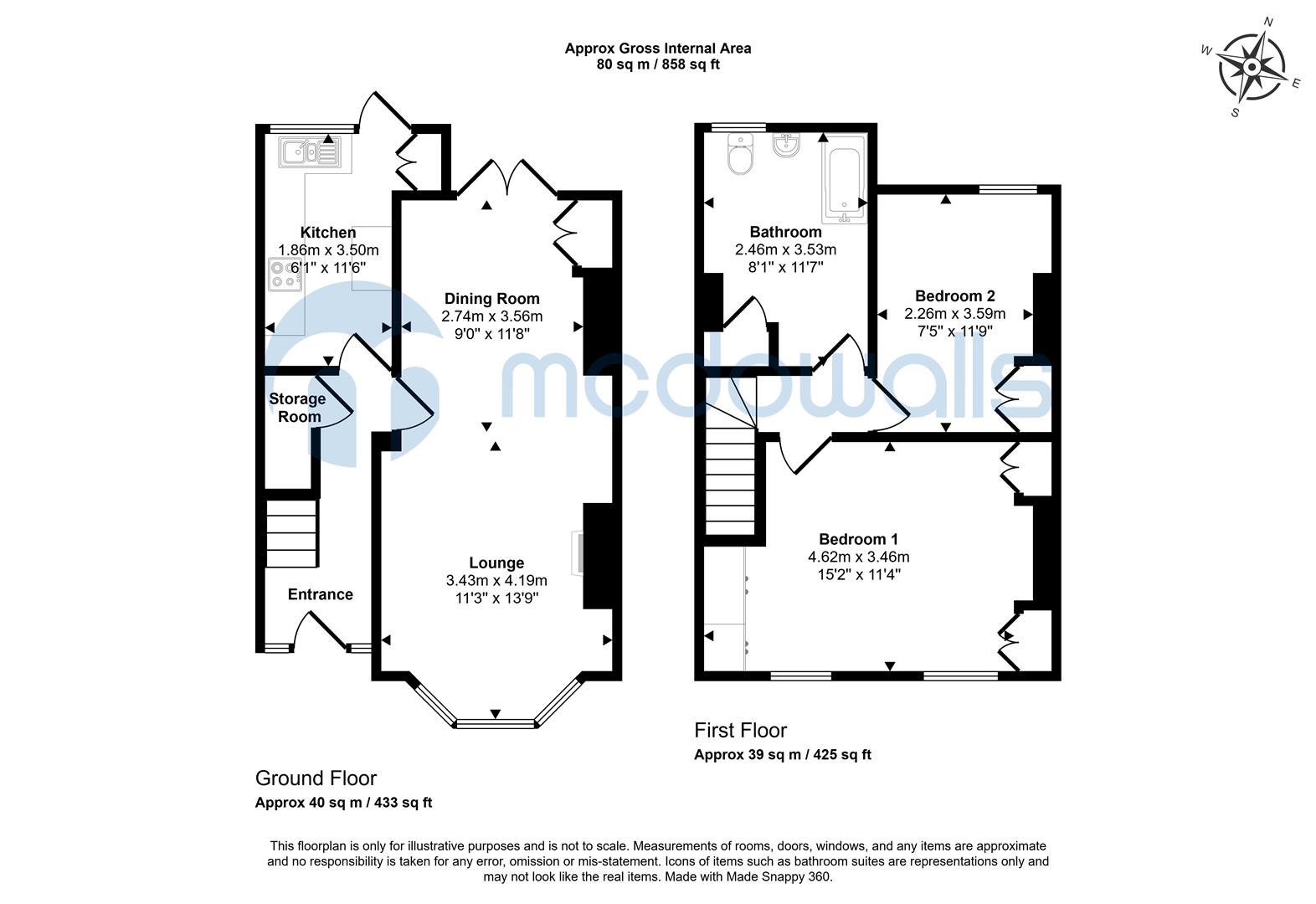 43, Haldane Road, London floorplan