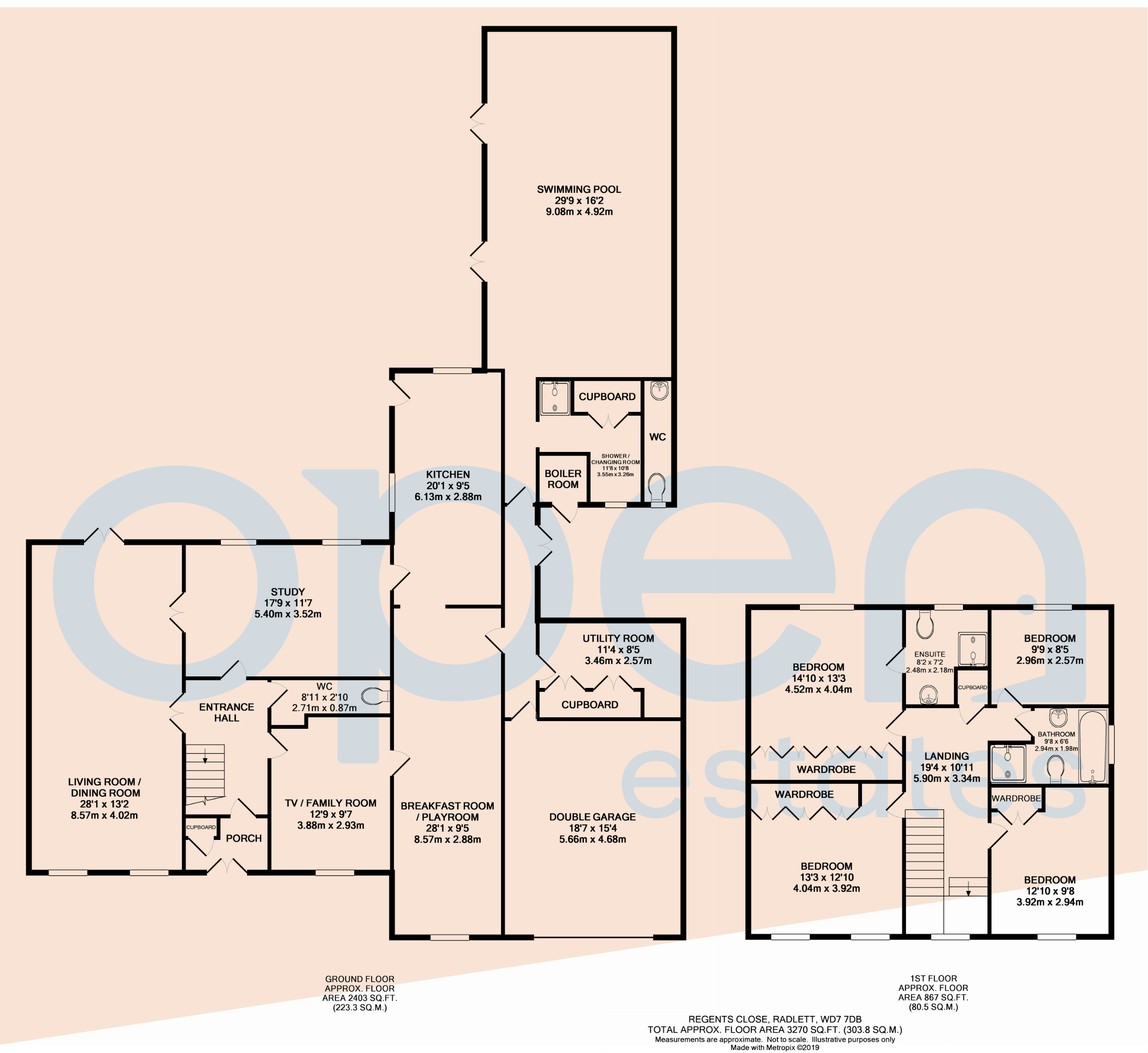 4 Bedrooms Detached house for sale in Regents Close, Radlett WD7