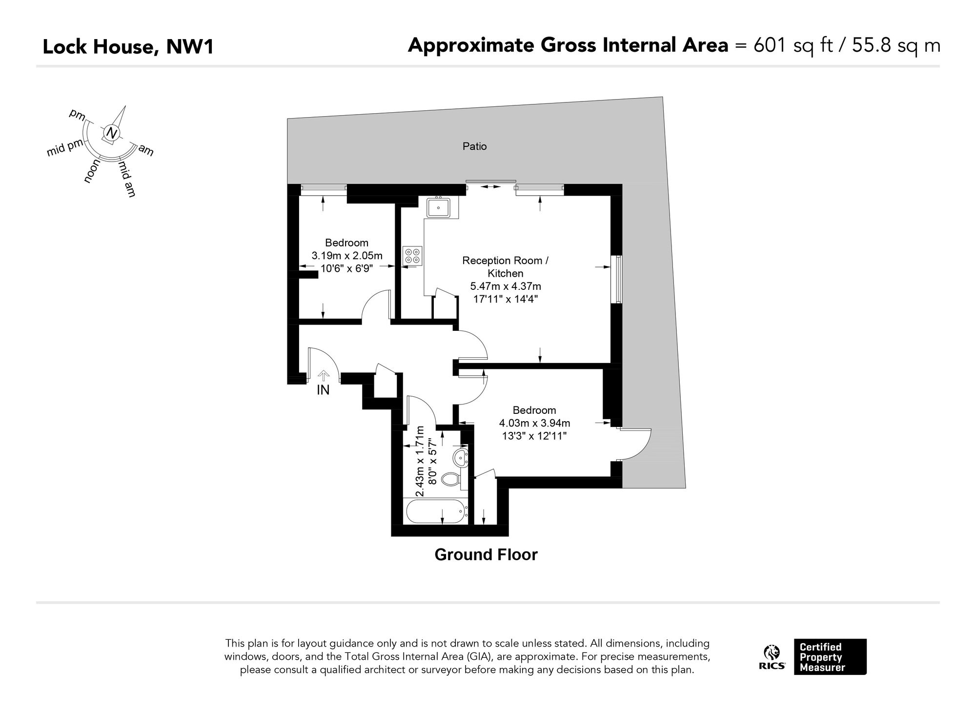 Flat 4, Lock House, London floorplan