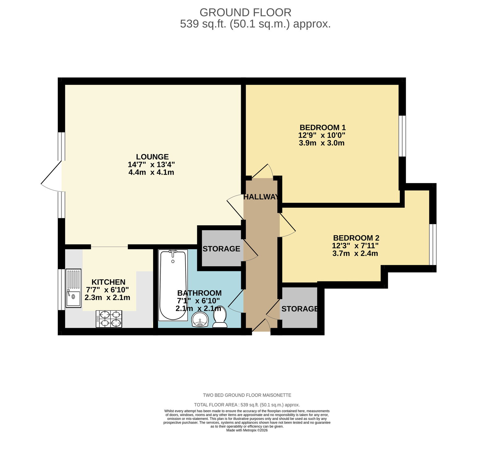60, Dudley Close, Grays floorplan