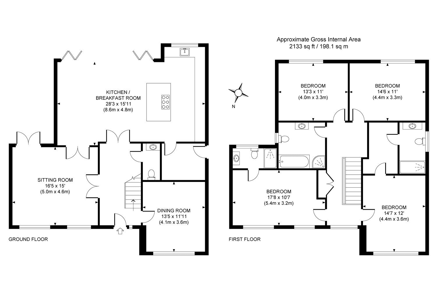 4 Bedrooms Detached house for sale in Woodham, Woking, Surrey GU21