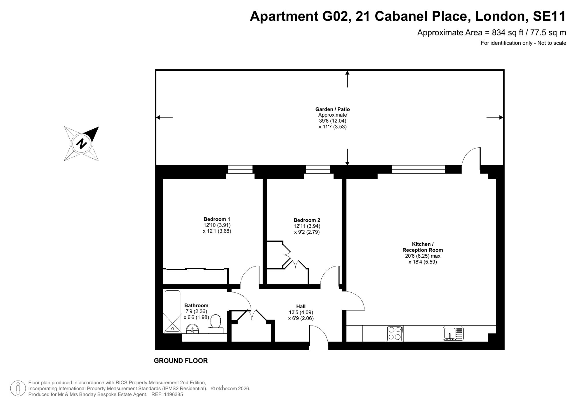 Apt G02, 21 Cabanel Place, London floorplan