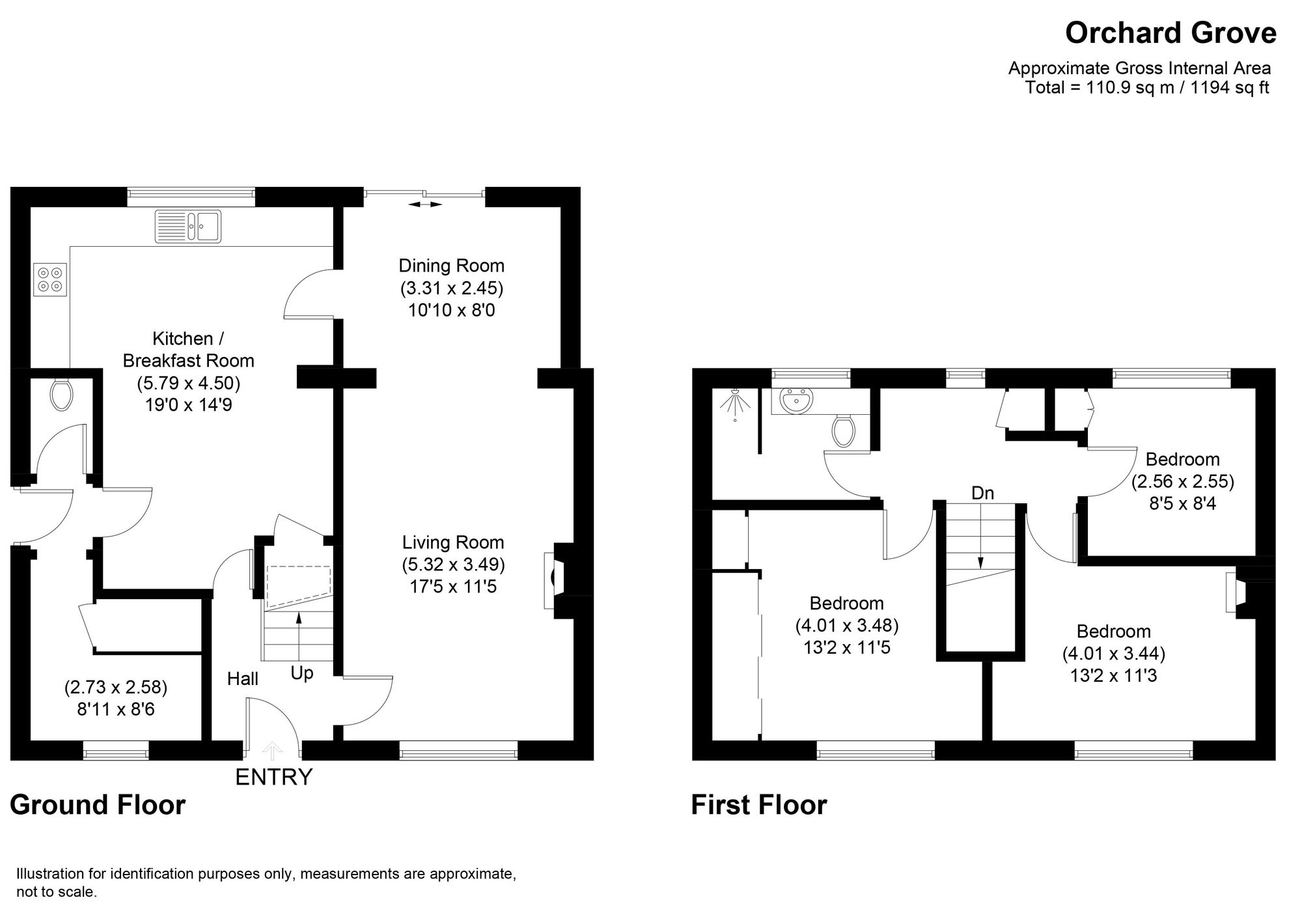 26 Orchard Grove, Worcester floorplan