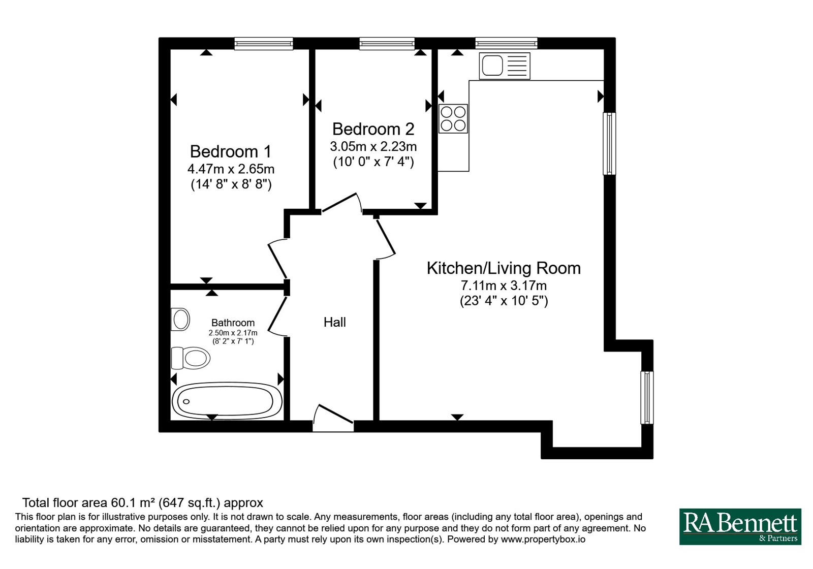 Flat 5, 2, The Quarry, Gloucestershire floorplan