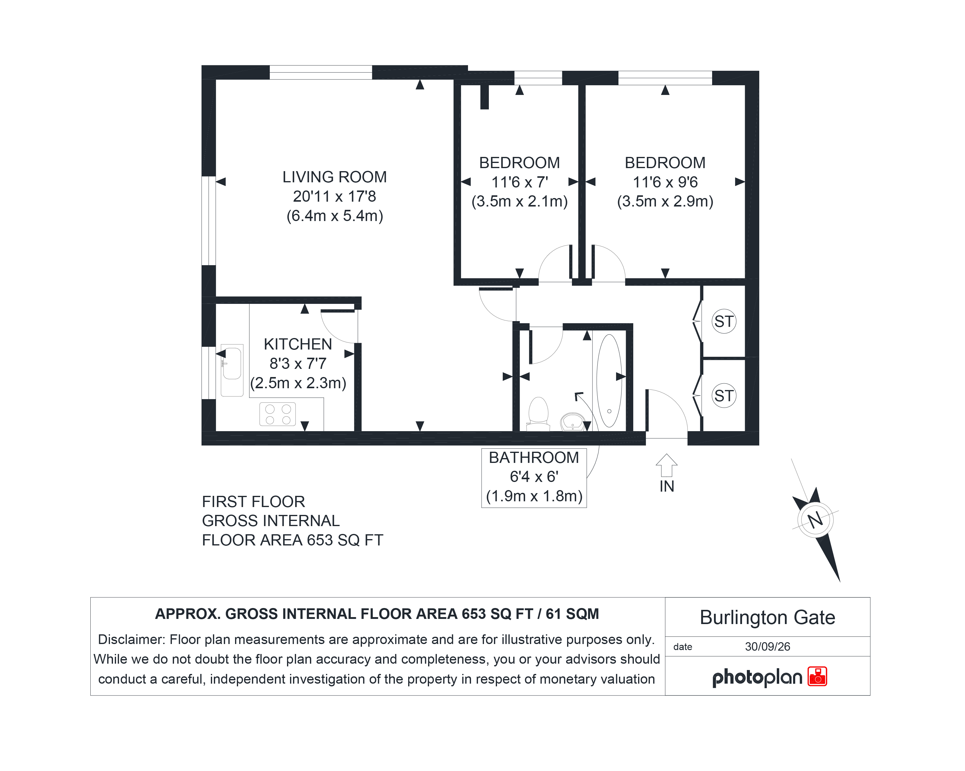 Flat 12, Burlington Gate, 42, Rothesay Avenue, London floorplan