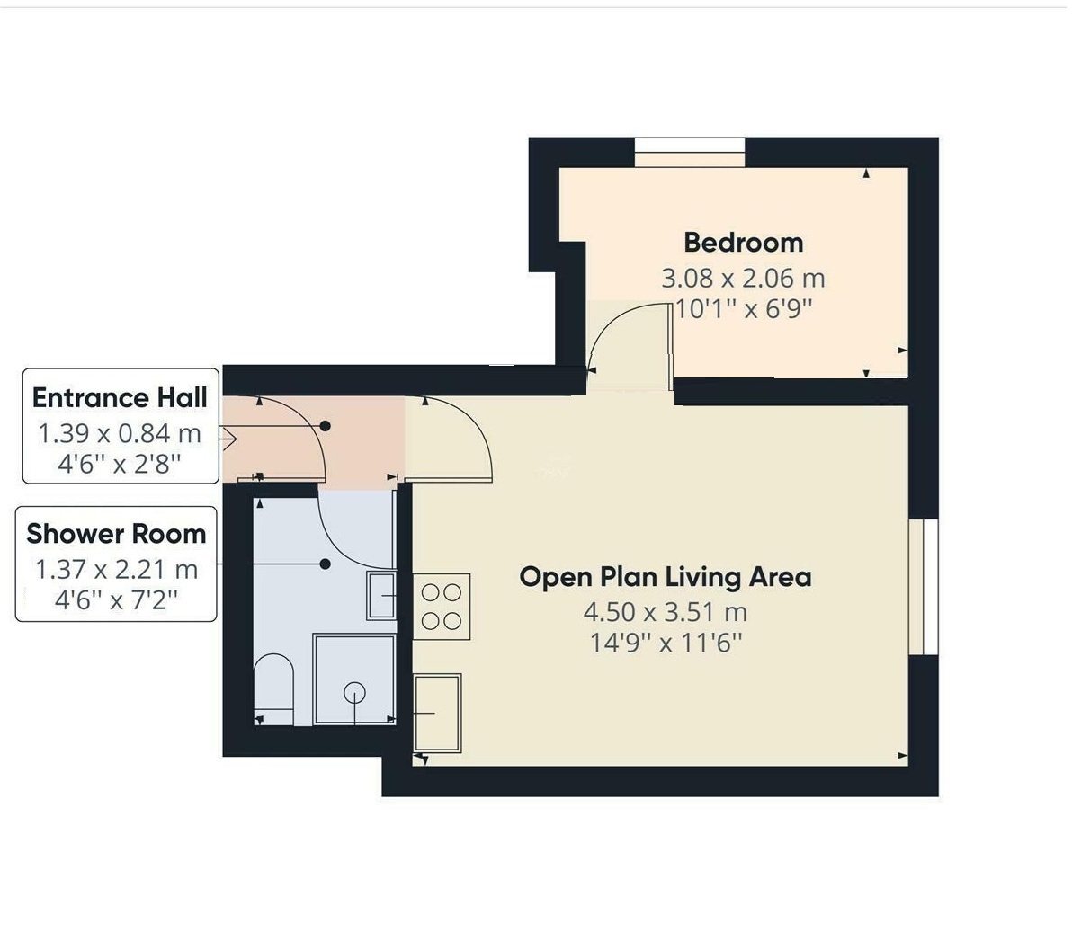 Flat 57 Tavistock Court, Mansfield Road, Nottingham floorplan
