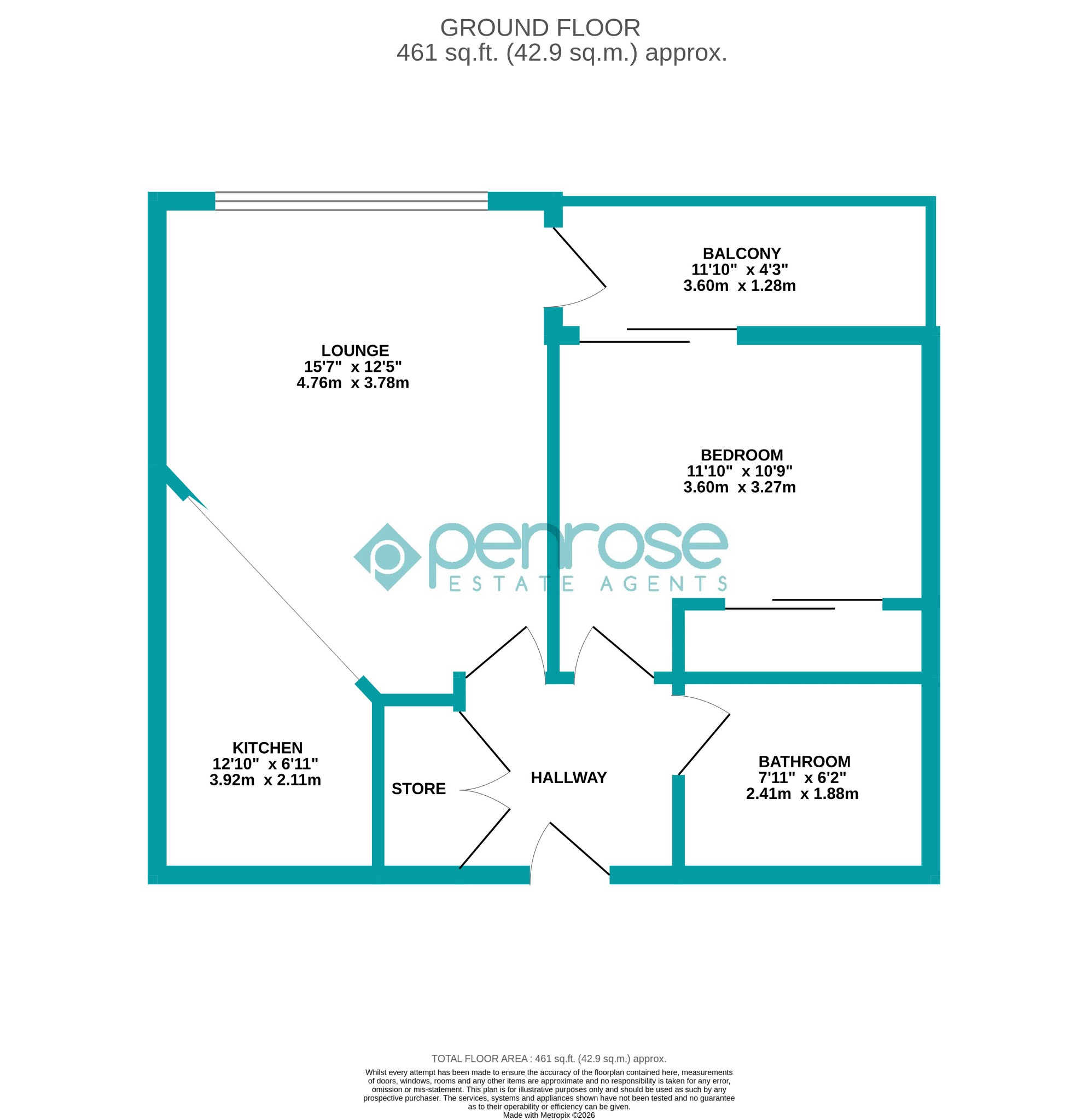 Flat 206, Priory View, Dunstable floorplan