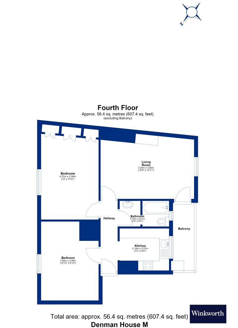 7, Denman House, Lordship Terrace floorplan