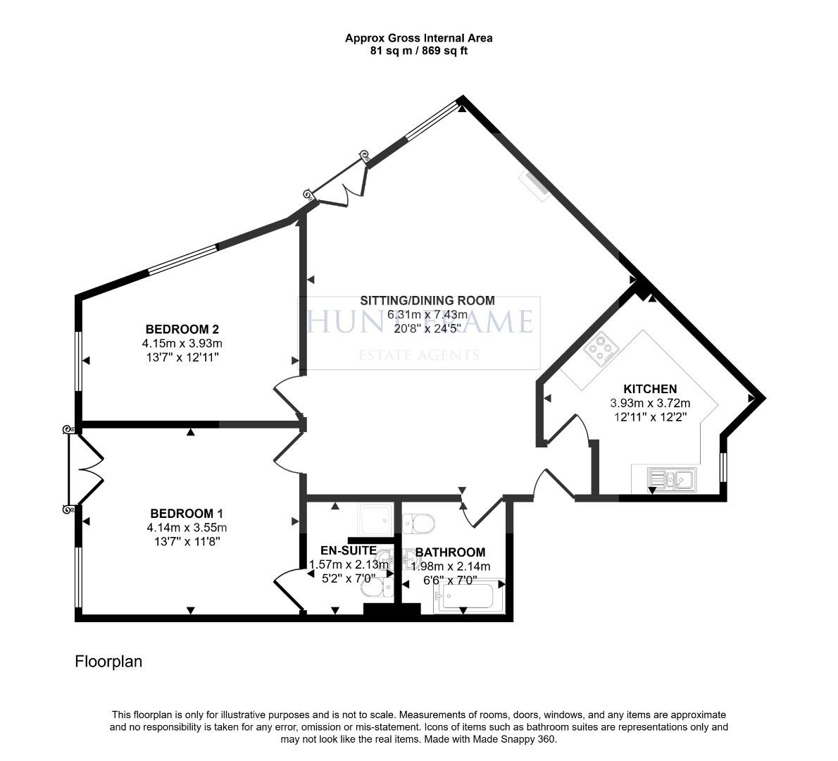 11C, Long Beach View, Eastbourne floorplan