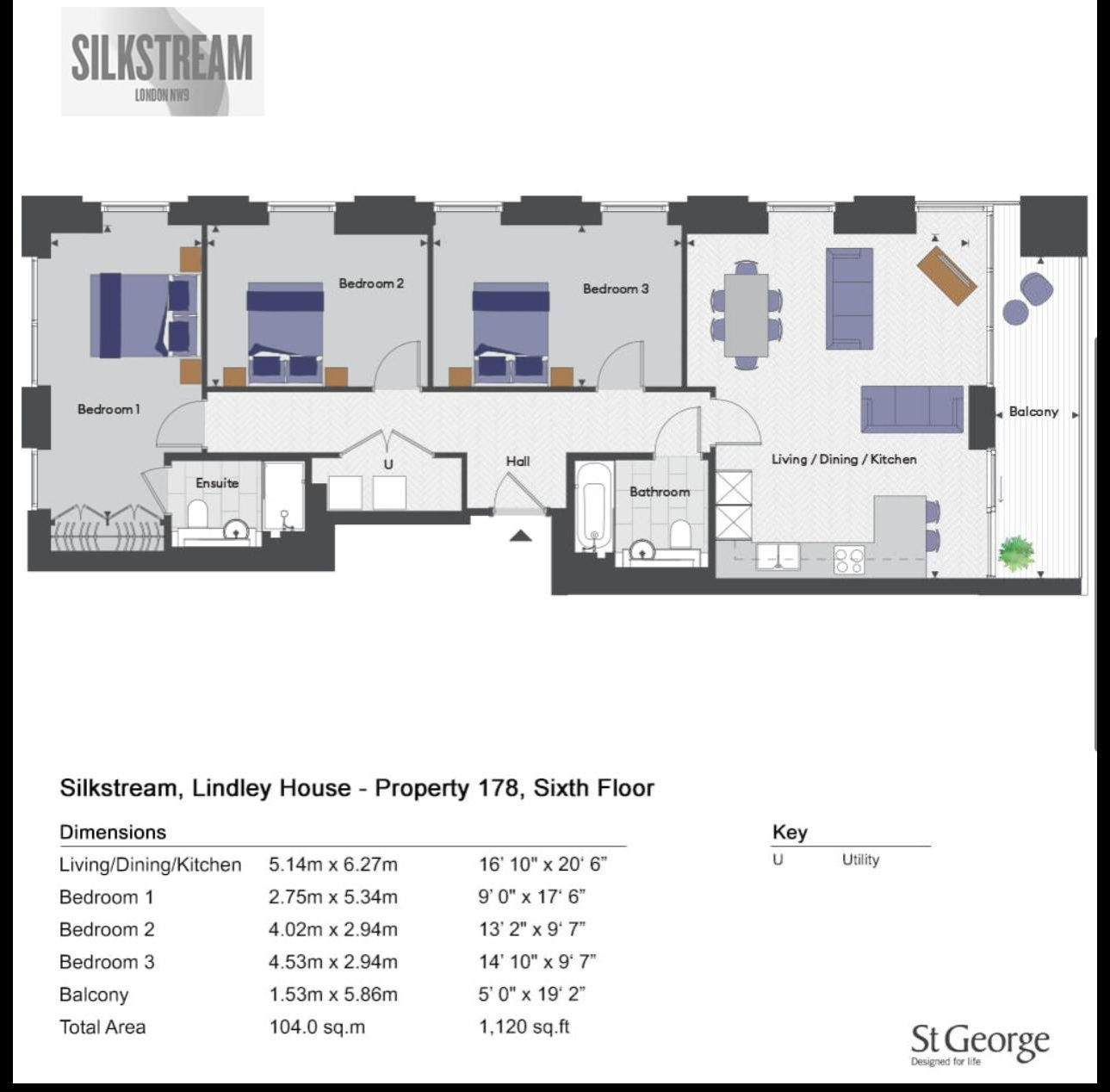 Flat 17, Lindley House, London floorplan