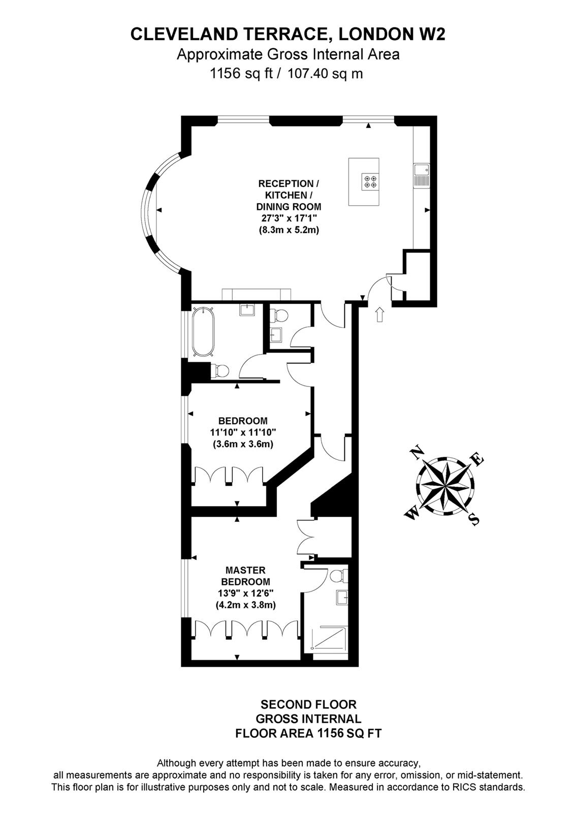 10, Cleveland Terrace, LONDON floorplan
