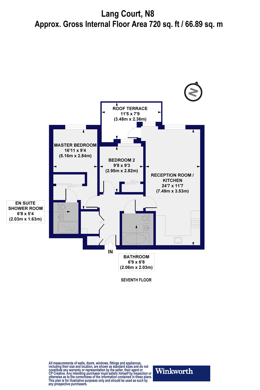 2 Bedrooms Flat for sale in Lang Court, High Street, London N8