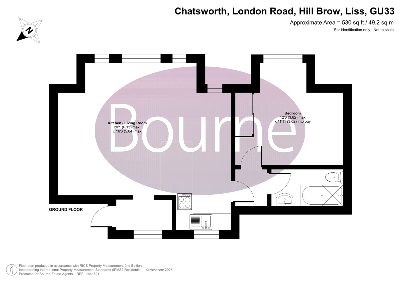 Flat 1, Chatsworth,, London Road, Liss floorplan