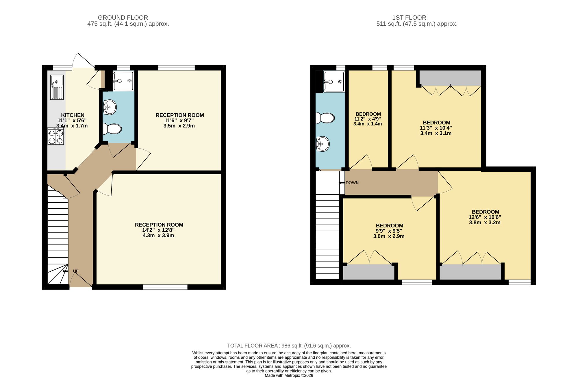 37 Fleming Mead, Mitcham floorplan