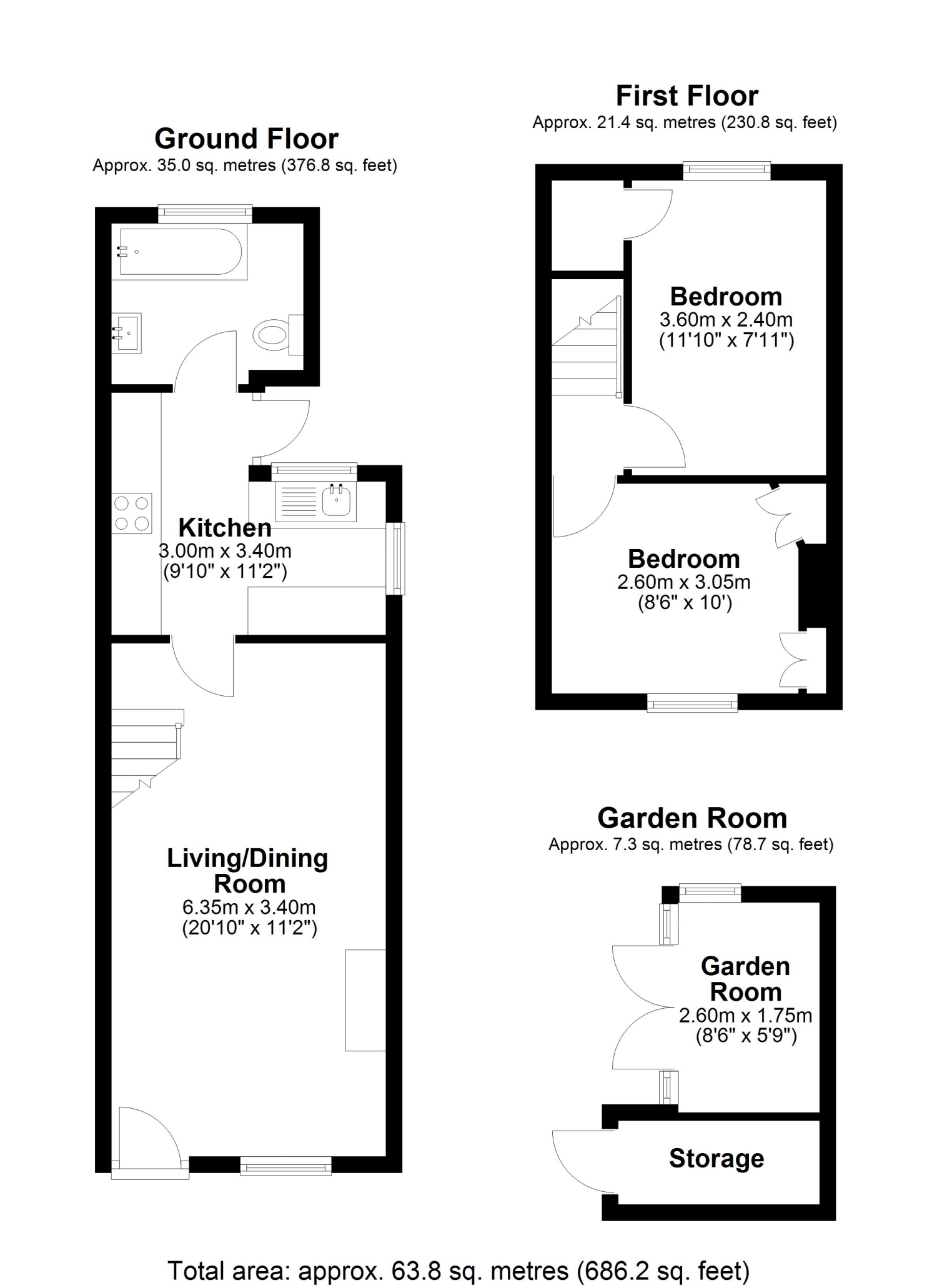 13, South Road, Egham floorplan