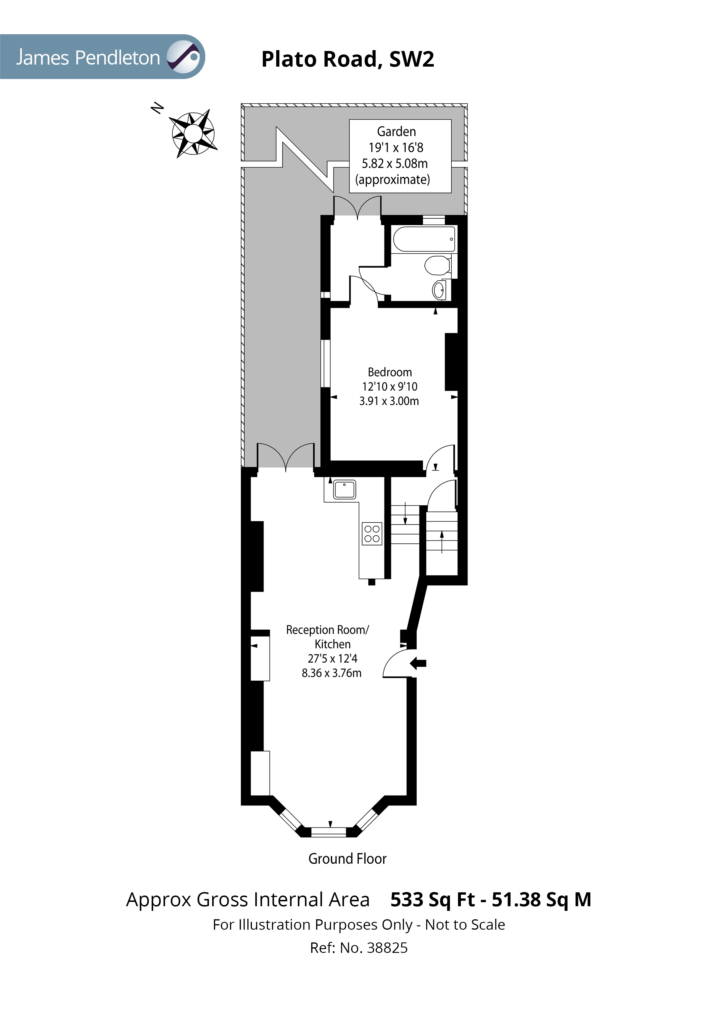 1 Bedrooms Flat to rent in Plato Road, London SW2