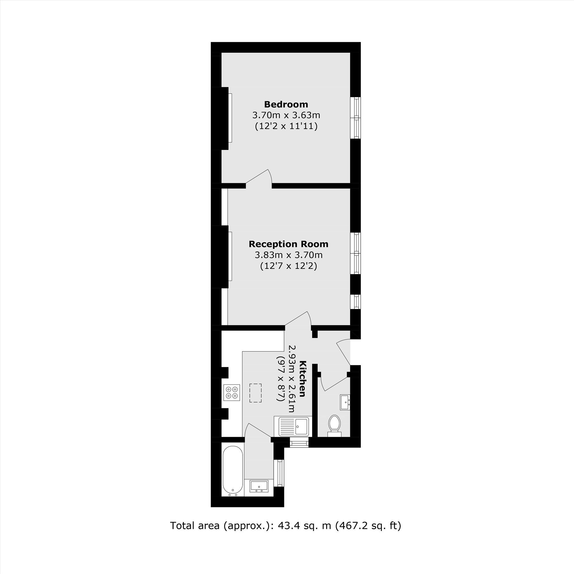 Garden Flat, 17, Kingston Hill, Kingston Upon Thames floorplan