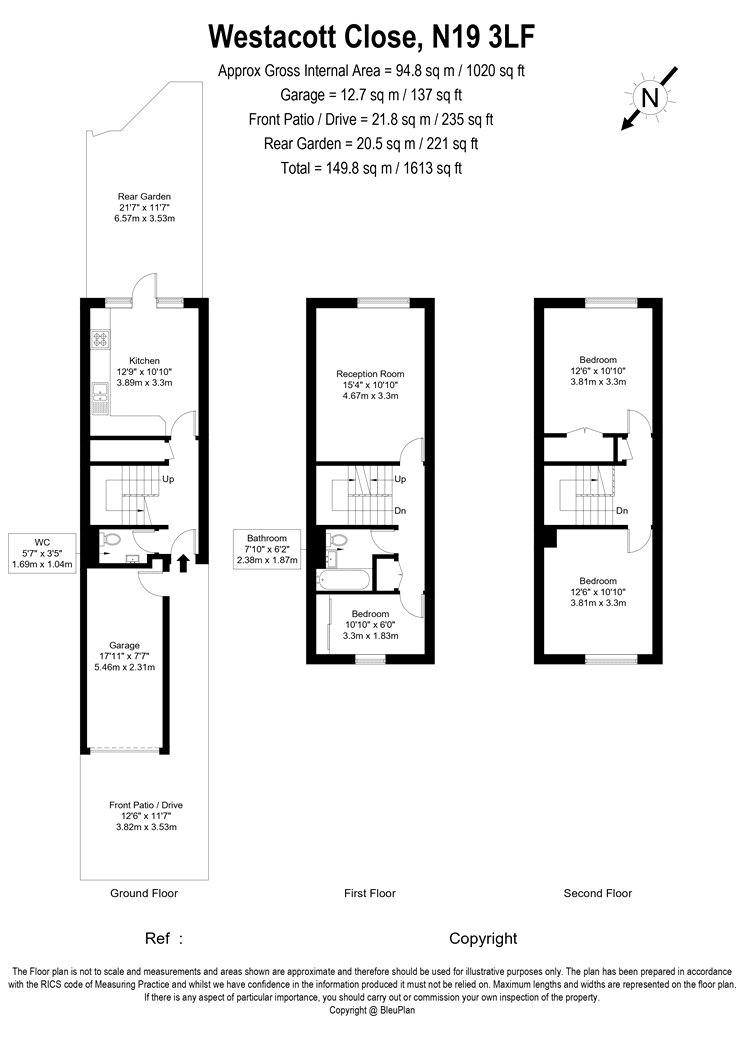 16, Westacott Close, London floorplan