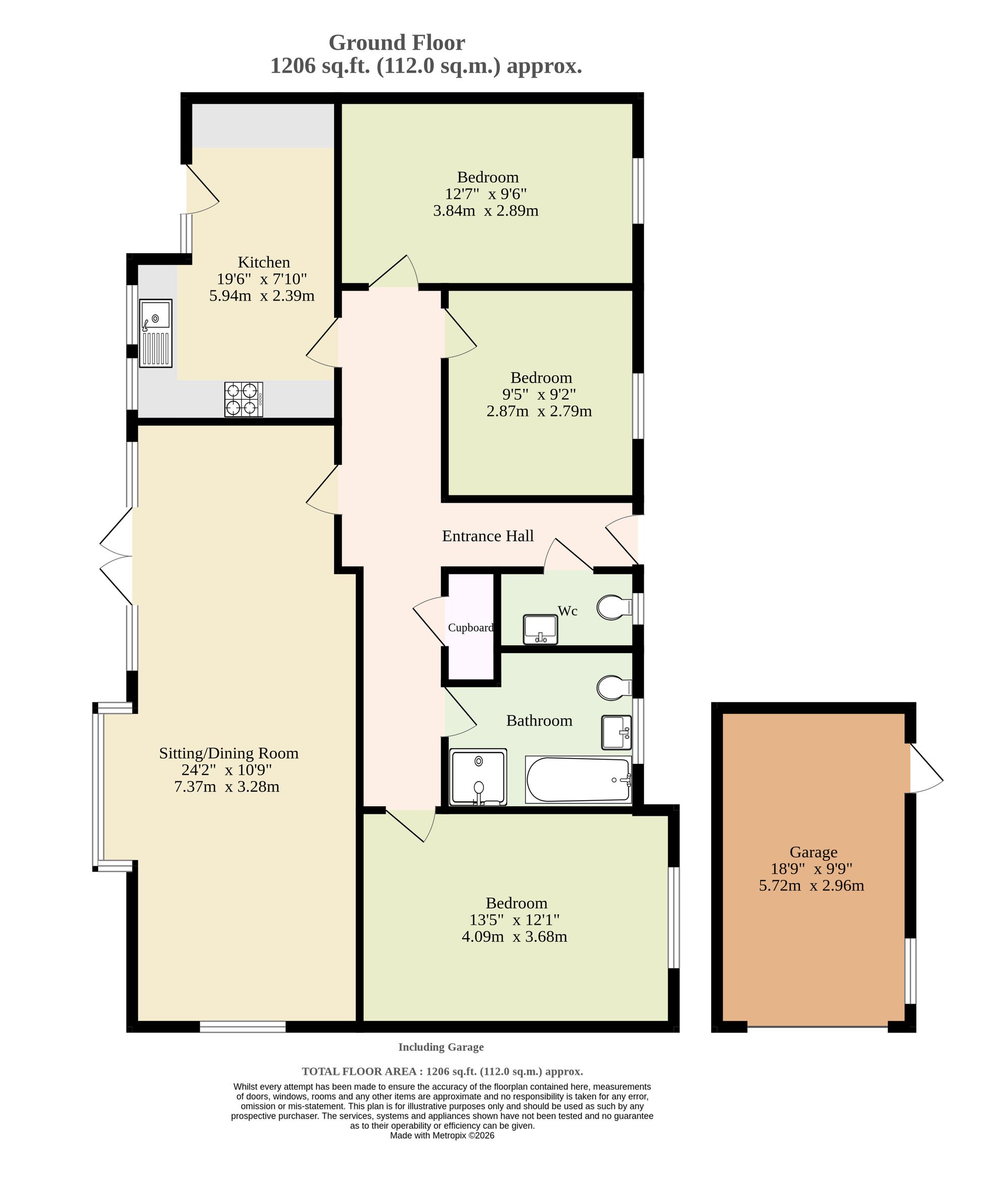 2 Bramble Close, Norwich floorplan