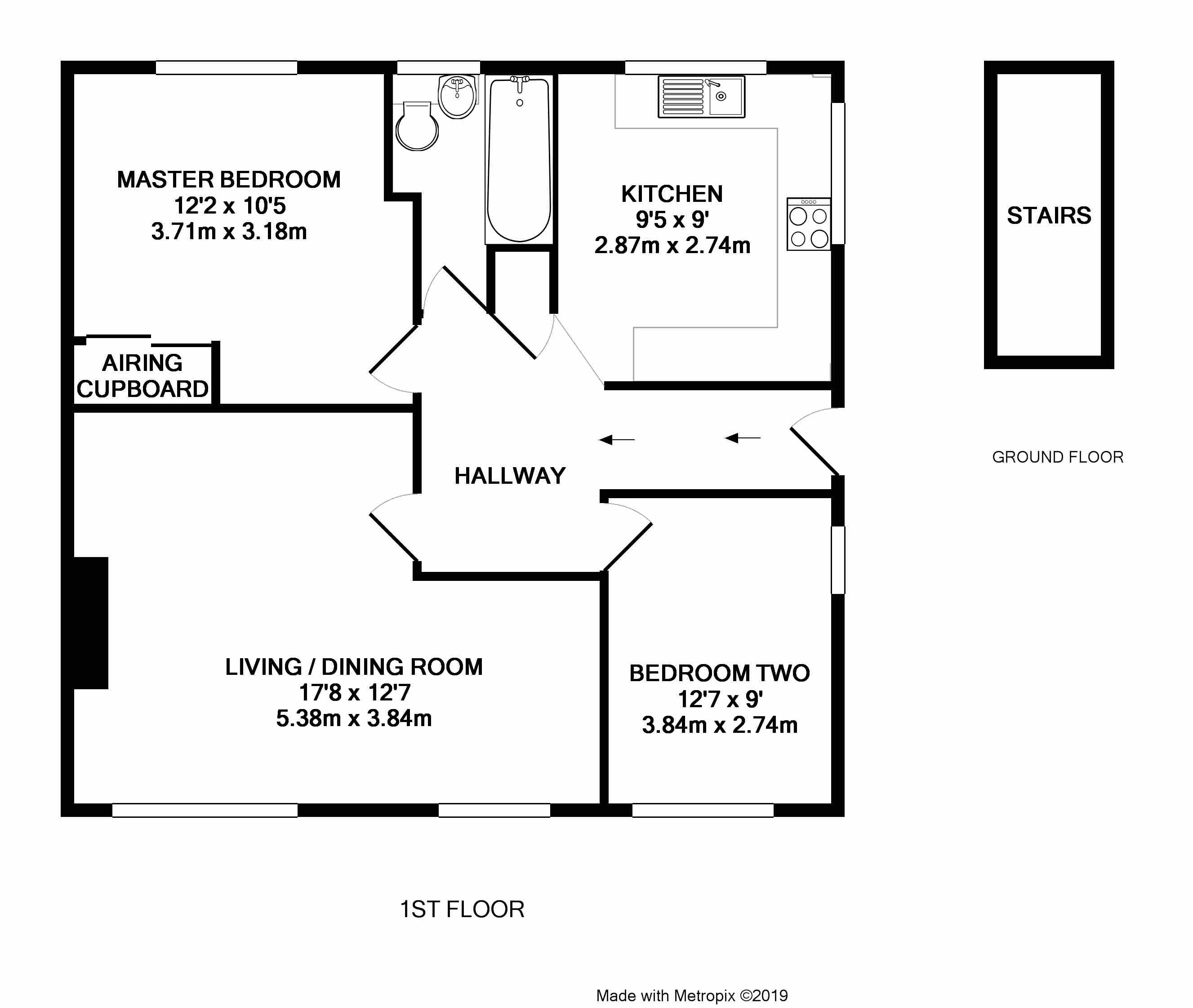 2 Bedrooms Maisonette for sale in Ratcliffe Road, Farnborough, Hampshire GU14