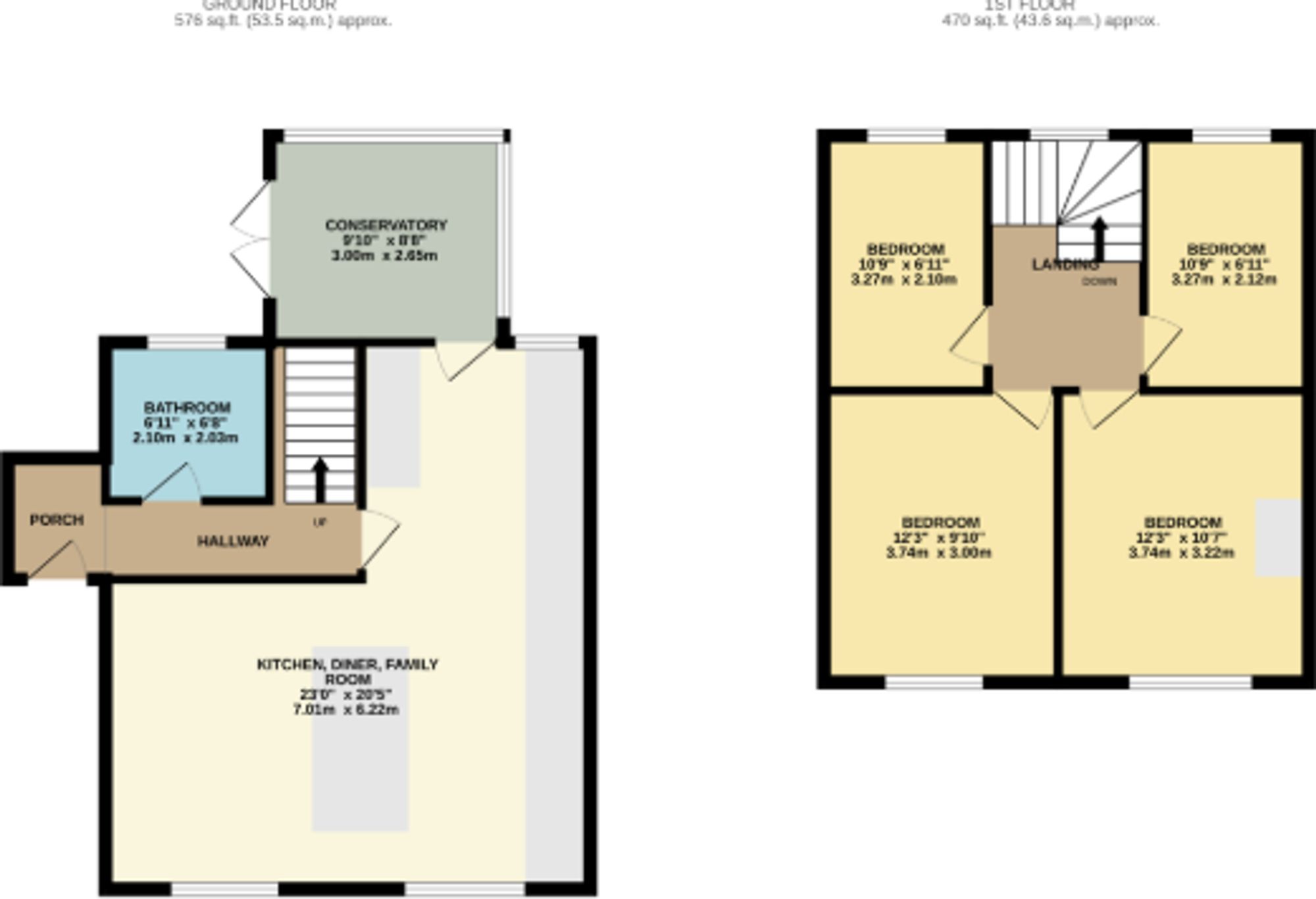 4, Oak Street, Croft, Warrington floorplan