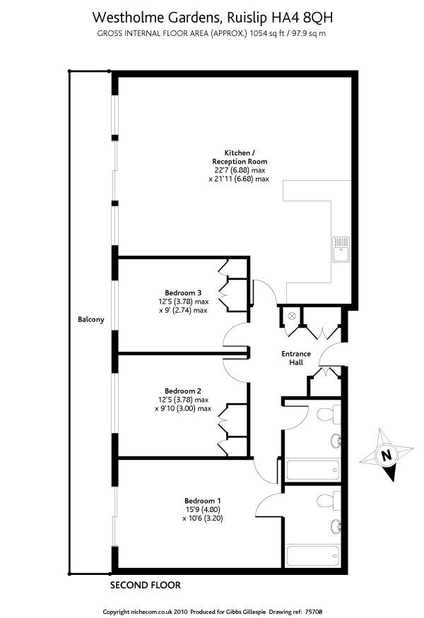 3 Bedrooms Flat to rent in Westholme Gardens, Ruislip HA4