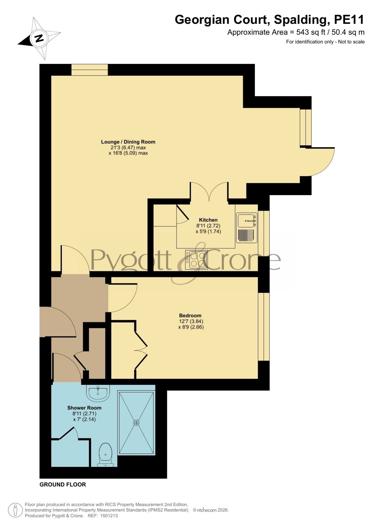 55, Georgian Court, Spalding floorplan