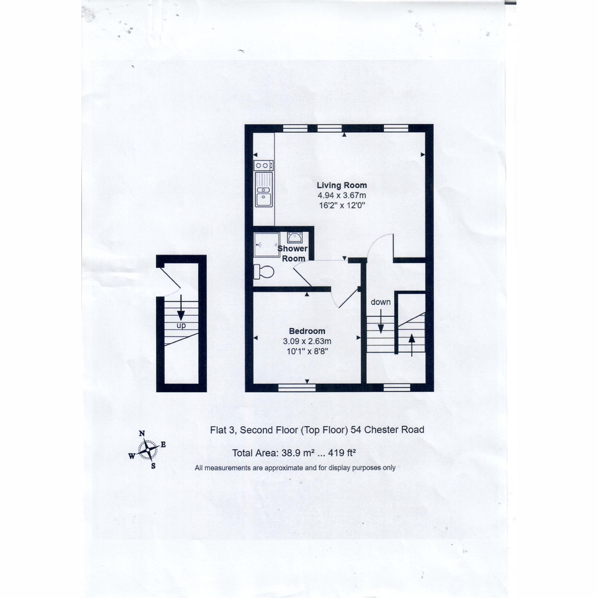 Second Floor Flat, 54 Chester Road, London floorplan