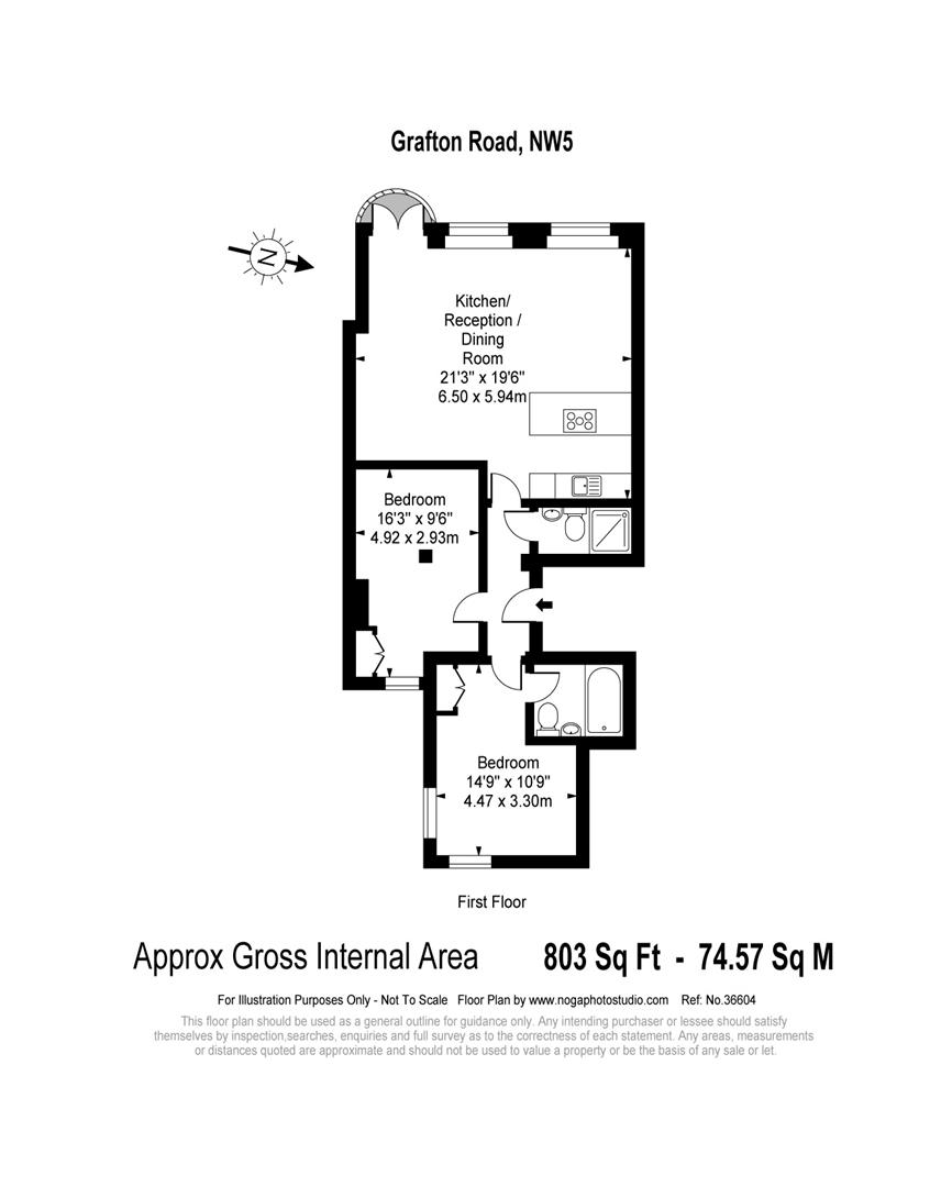 K, 116, Grafton Road, London floorplan