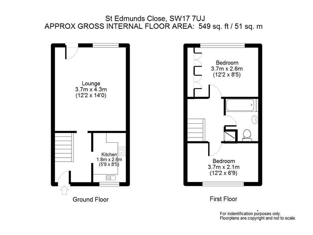 2 Bedrooms Terraced house to rent in St. Edmund's Close, London SW17