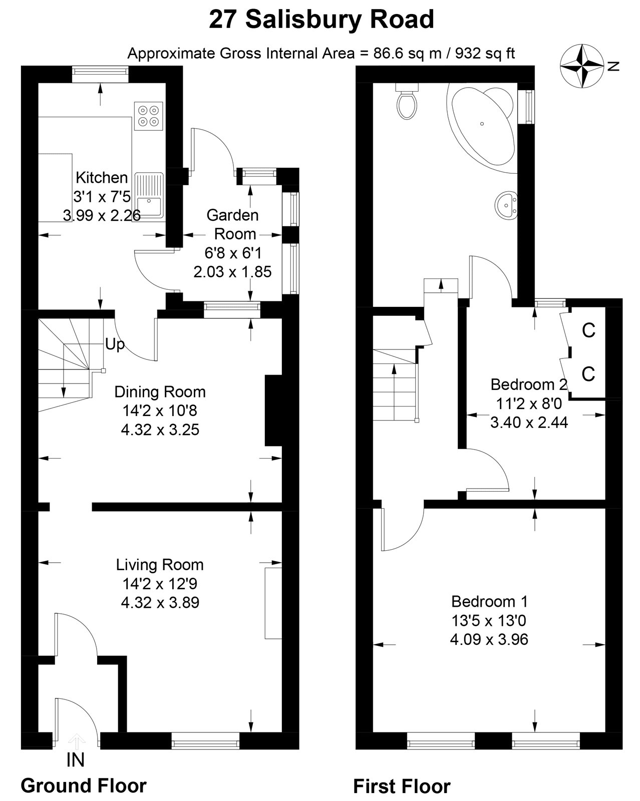 Salisbury Road, Marlborough, Wiltshire SN8, 2 bedroom end terrace house