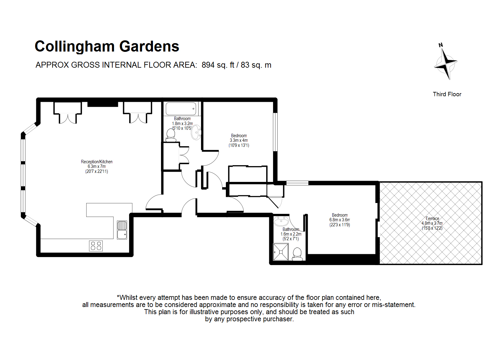 2 Bedrooms Flat to rent in Collingham Gardens, Earls Court SW5